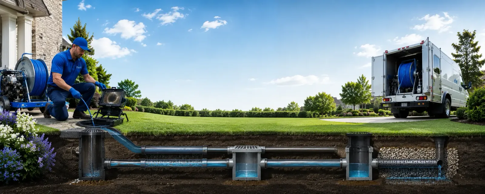 Outdoor drain cleaning information for Brownell, KS